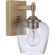 Stellen 1 Light 6 inch Satin Brass Wall Sconce Wall Light