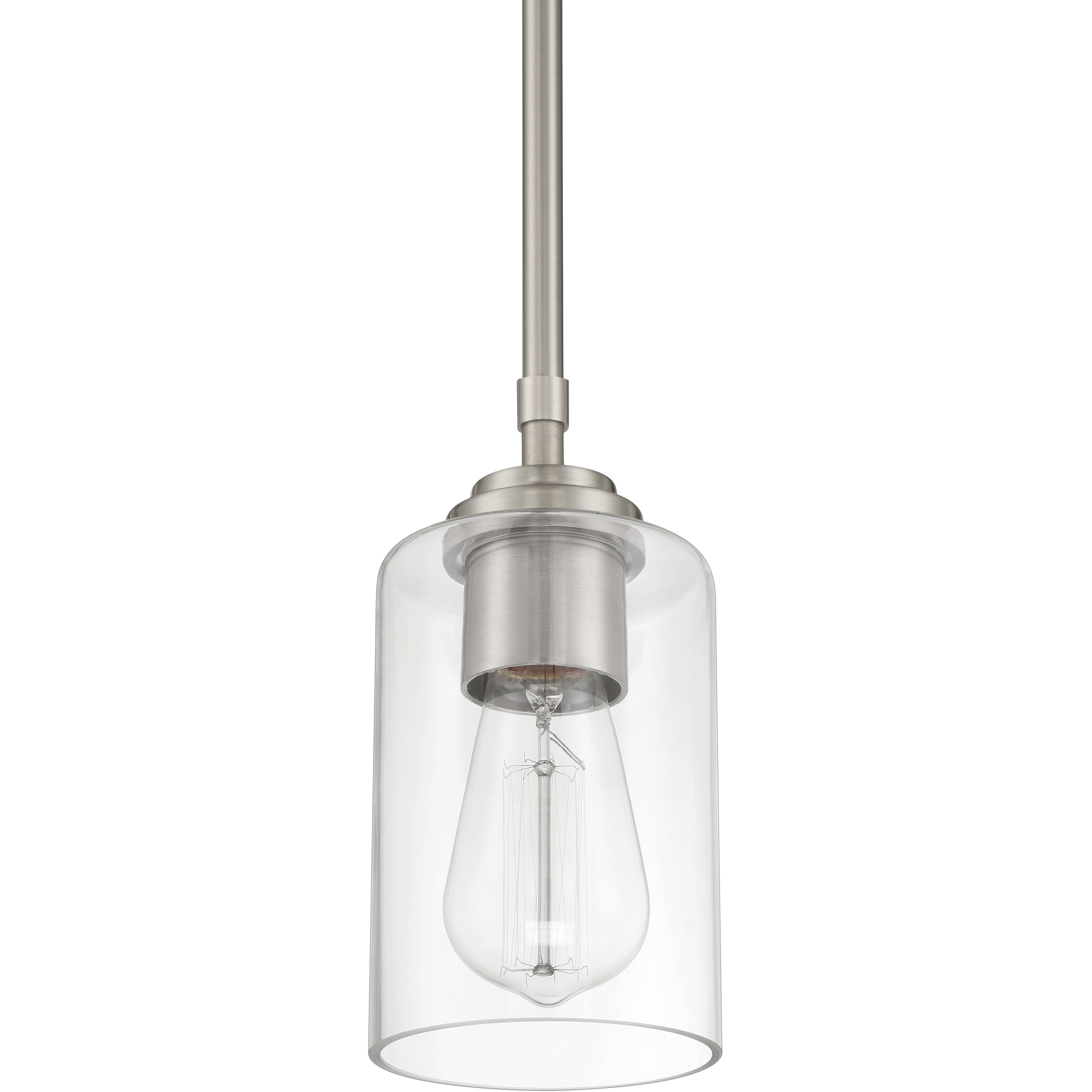 Stowe 1 Light 5 inch Brushed Polished Nickel Mini Pendant Ceiling Light