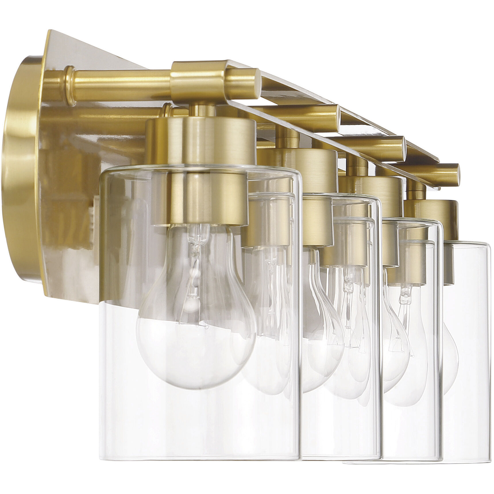 Hendrix 4 Light 30.75 inch Satin Brass Vanity Light Wall Light