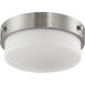 Oak Street 2 Light 13 inch Brushed Polished Nickel Flushmount Ceiling Light