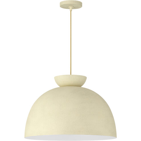 Ventura Dome 1 Light 20 inch Cottage White Pendant Ceiling Light