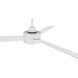 Provision 52 inch Matte White with White/White Blades Ceiling Fan