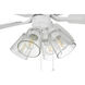 Pro Plus 104 52 inch White with White/Washed Oak Blades Contractor Ceiling Fan