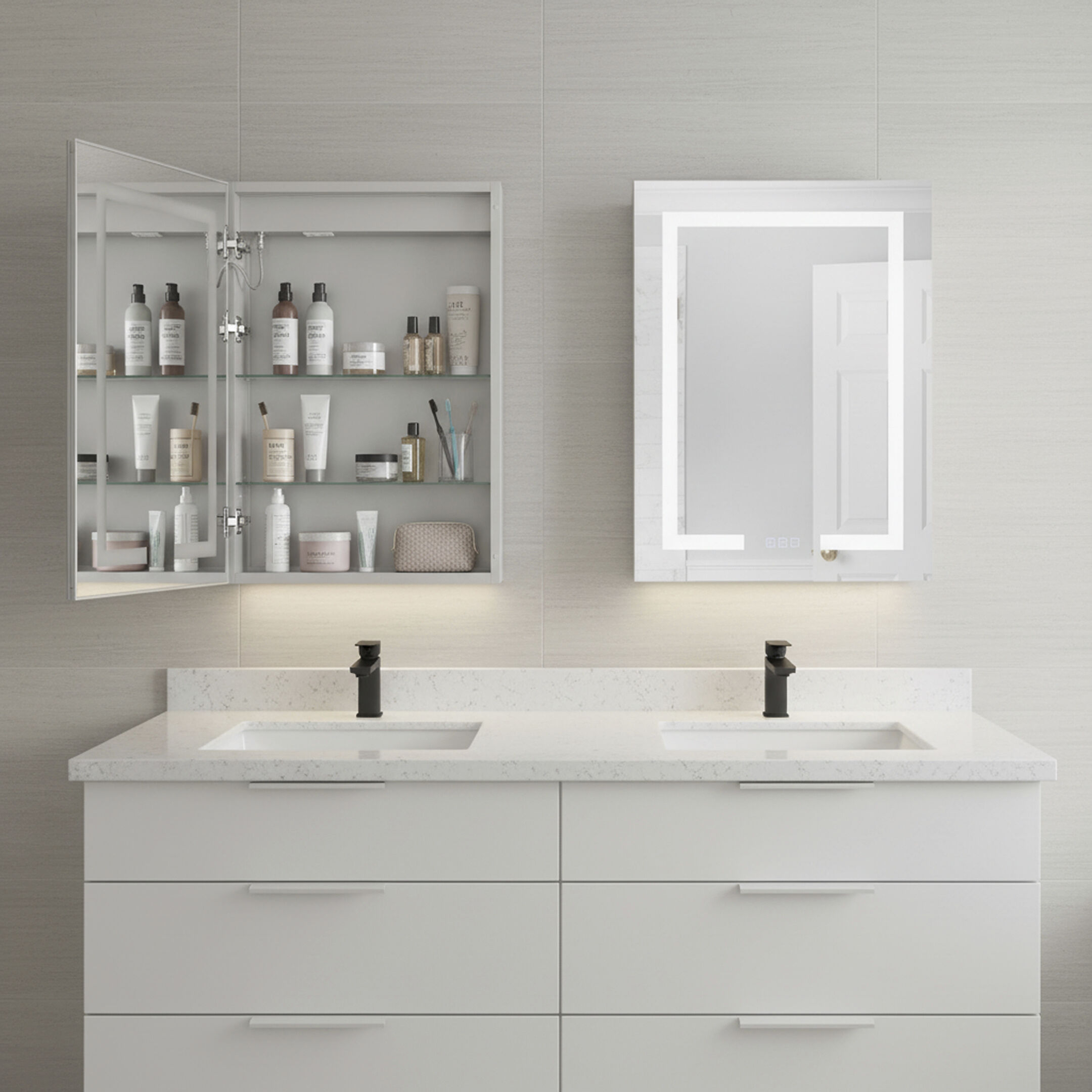 Bejamin 29.92 X 23.98 inch White Medicine Cabinet