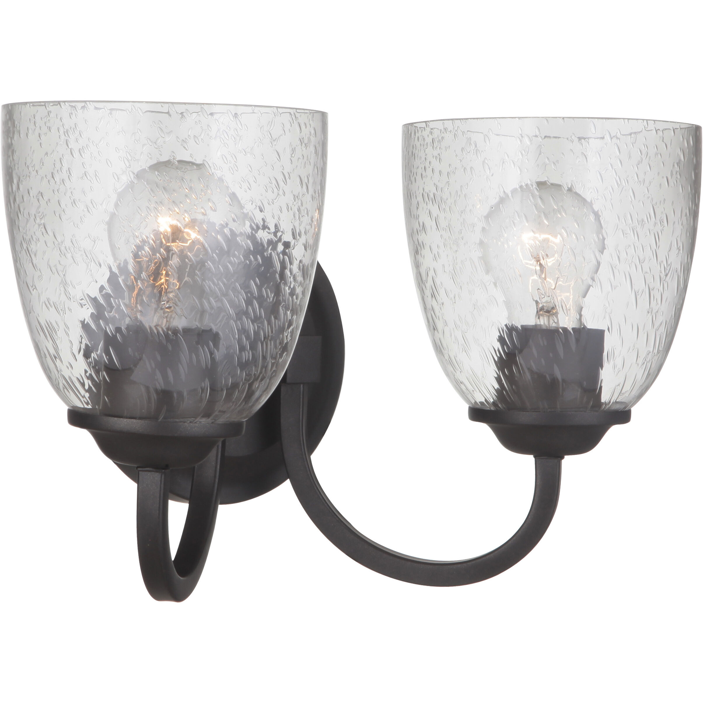 Neighborhood Serene 2 Light 14 inch Espresso Vanity Light Wall Light in Clear Seeded, Neighborhood Collection