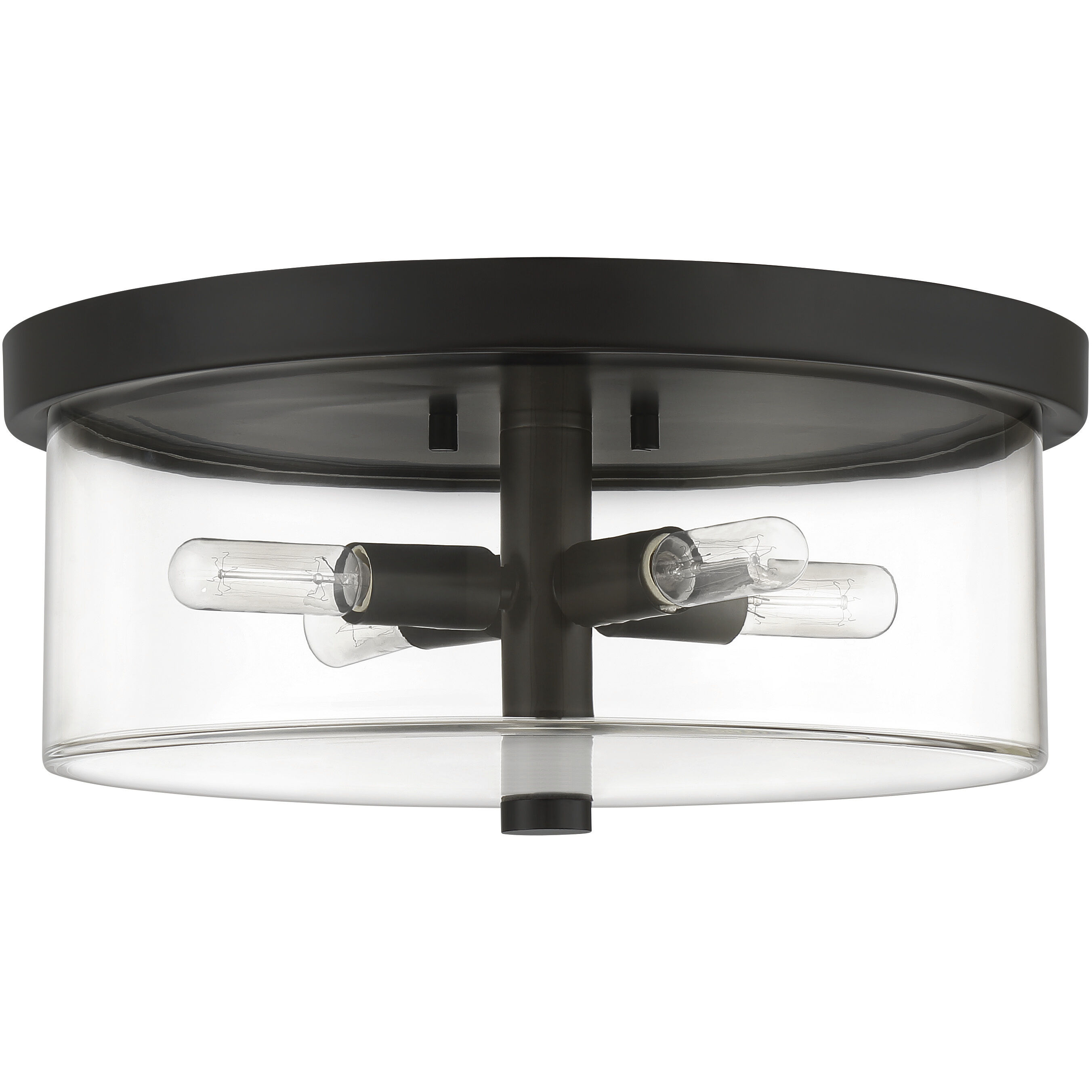 Hailie 4 Light 15 inch Flat Black Flushmount Ceiling Light