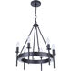 Larrson 6 Light 17.75 inch Flat Black Chandelier Ceiling Light