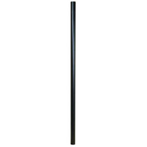 Smooth 84 inch Textured Black Outdoor Direct Burial Pole in Textured Matte Black, Smooth
