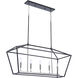 Flynt II Island Light Ceiling Light in Flat Black/Brushed Polished Nickel