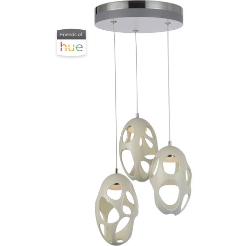 Ovale LED 14 inch White Pendant Ceiling Light in Hue