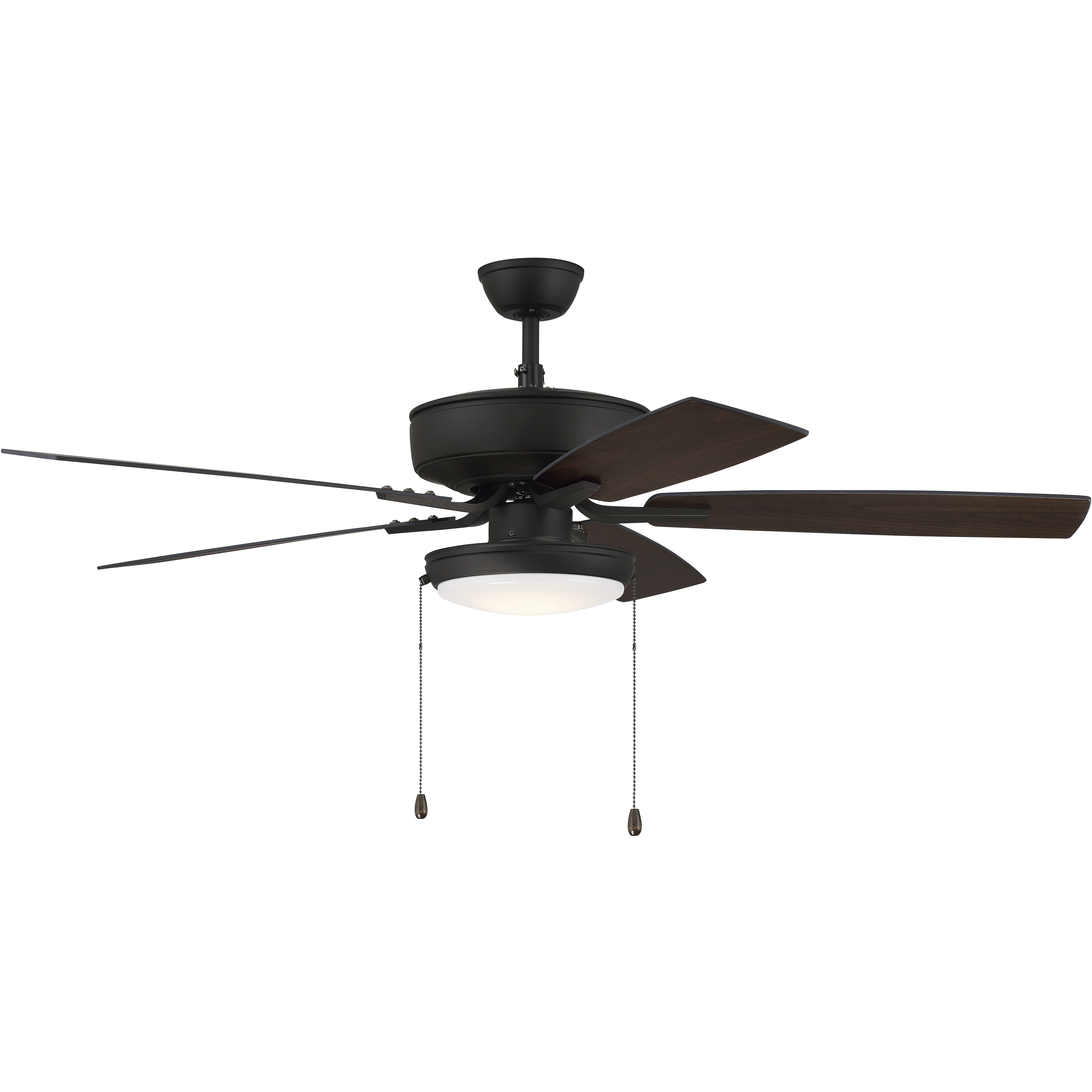 Pro Plus 119 52 inch Espresso with Espresso/Walnut Blades Contractor Ceiling Fan, Pan