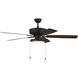 Pro Plus 119 52 inch Espresso with Espresso/Walnut Blades Contractor Ceiling Fan, Pan