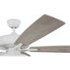 Super Pro 119 60 inch White with White/Washed Oak Blades Contractor Ceiling Fan, Pan