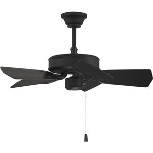 Piccolo 30 inch Flat Black with Flat Black/Greywood Blades Ceiling Fan, Blades Included