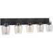 Neighborhood Trystan 5 Light 38 inch Flat Black Vanity Light Wall Light