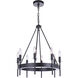 Larrson 8 Light 20.13 inch Flat Black Chandelier Ceiling Light