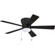 Merit 52 inch Flat Black with Flat Black/Greywood Blades Ceiling Fan