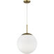 Gaze 1 Light 14 inch Satin Brass Pendant Ceiling Light