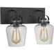 Neighborhood Trystan 2 Light 14 inch Flat Black Vanity Light Wall Light