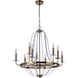 Graclyn 9 Light 30.5 inch Satin Brass Chandelier Ceiling Light