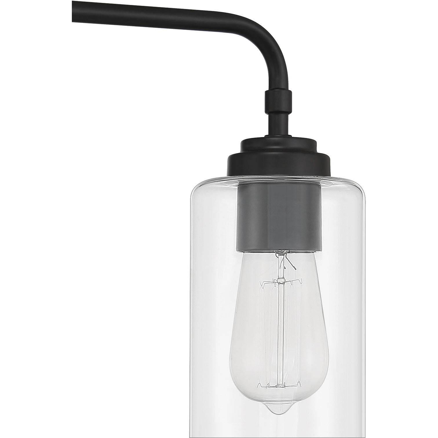 Stowe 4 Light 31 inch Flat Black Vanity Light Wall Light