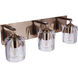 Andie 3 Light 24 inch Satin Brass Vanity Light Wall Light