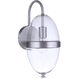 Sivo Outdoor Wall Mount in Satin Aluminum, Medium