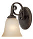 Barrett Place 1 Light 6 inch Mocha Bronze Wall Sconce Wall Light in Light Umber Etched