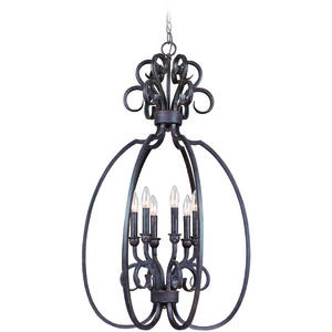Sheridan 6 Light 21 inch Forged Metal Foyer Light Ceiling Light, Cage