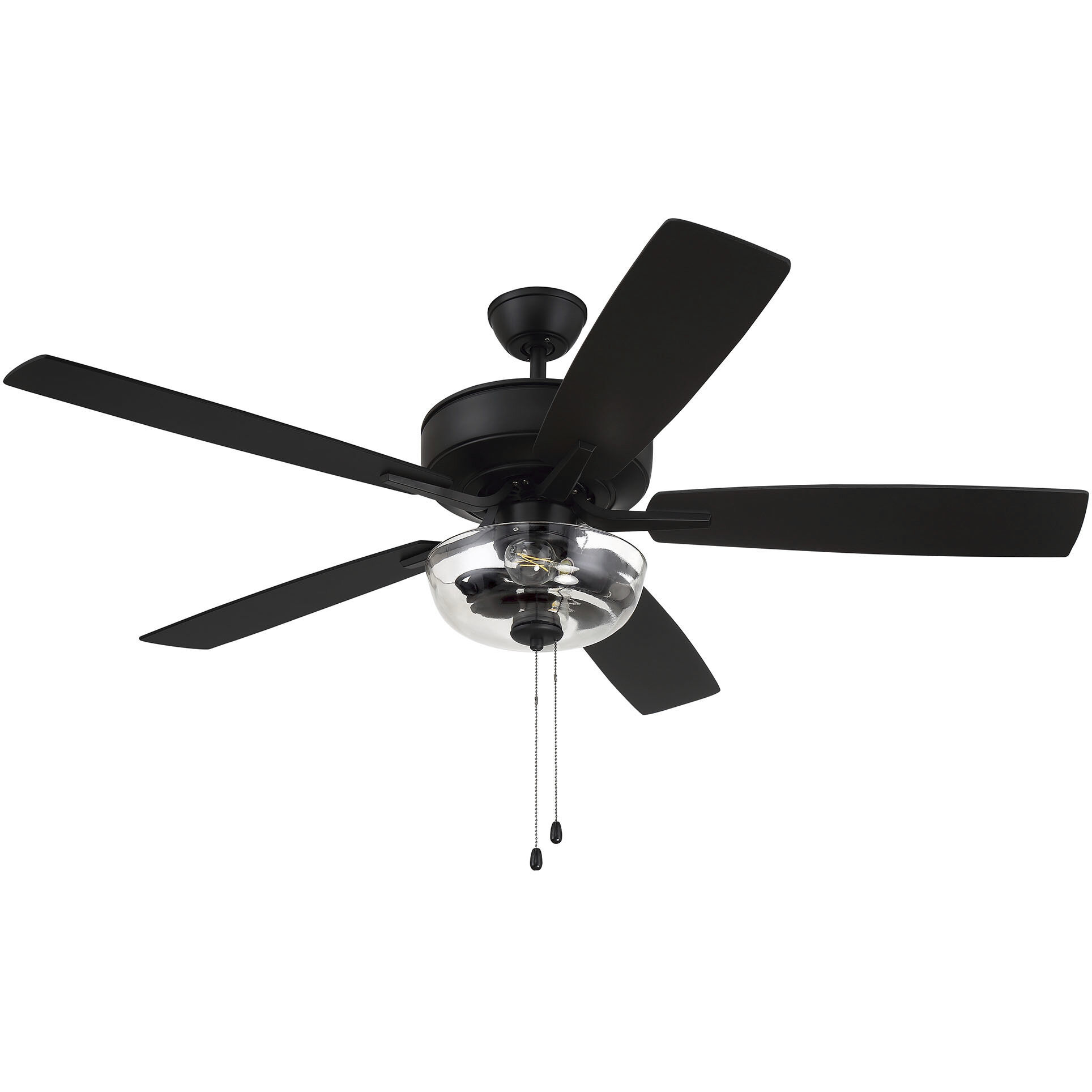 Pro Plus 101 52 inch Flat Black with Flat Black/Grey Wood Blades Contractor Ceiling Fan