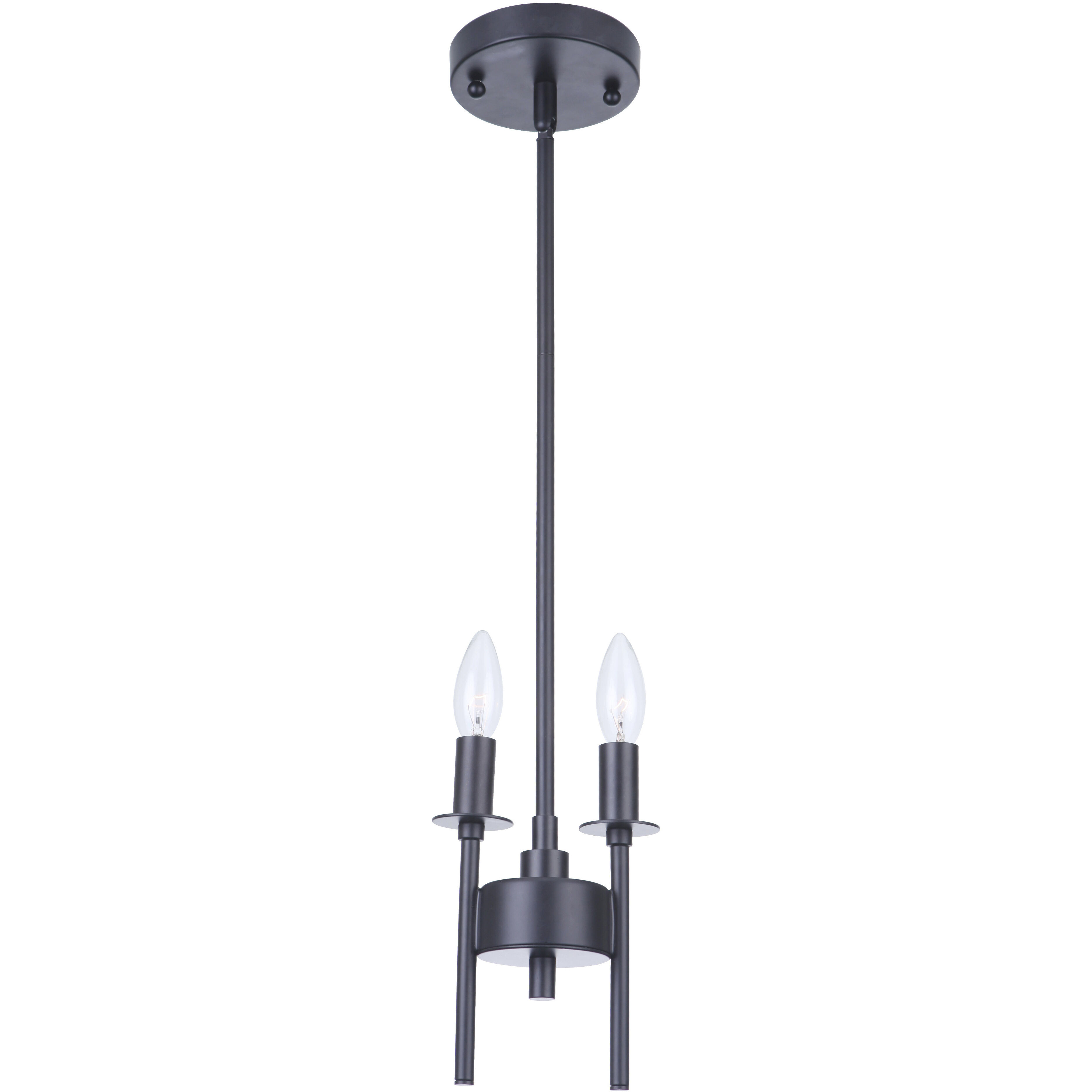 Larrson 2 Light 5.63 inch Flat Black Mini Pendant Ceiling Light