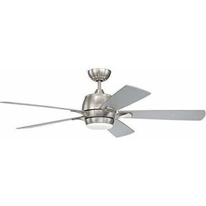 Stellar 52 inch Brushed Polished Nickel with Brushed Nickel/Maple Blades Ceiling Fan