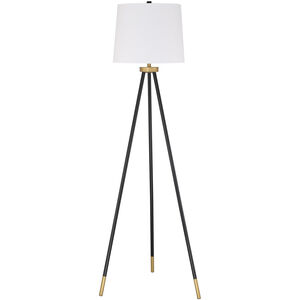 Tripod 61 inch 100.00 watt Painted Black and Painted Gold Floor Lamp Portable Light