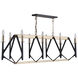 The Reserve Island Light Ceiling Light in Flat Black and Satin Brass