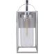 Neo 1 Light 28 inch Satin Aluminum Outdoor Wall Lantern