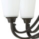 Neighborhood Grace 5 Light 26 inch Espresso Chandelier Ceiling Light in White Frosted Glass, Jeremiah