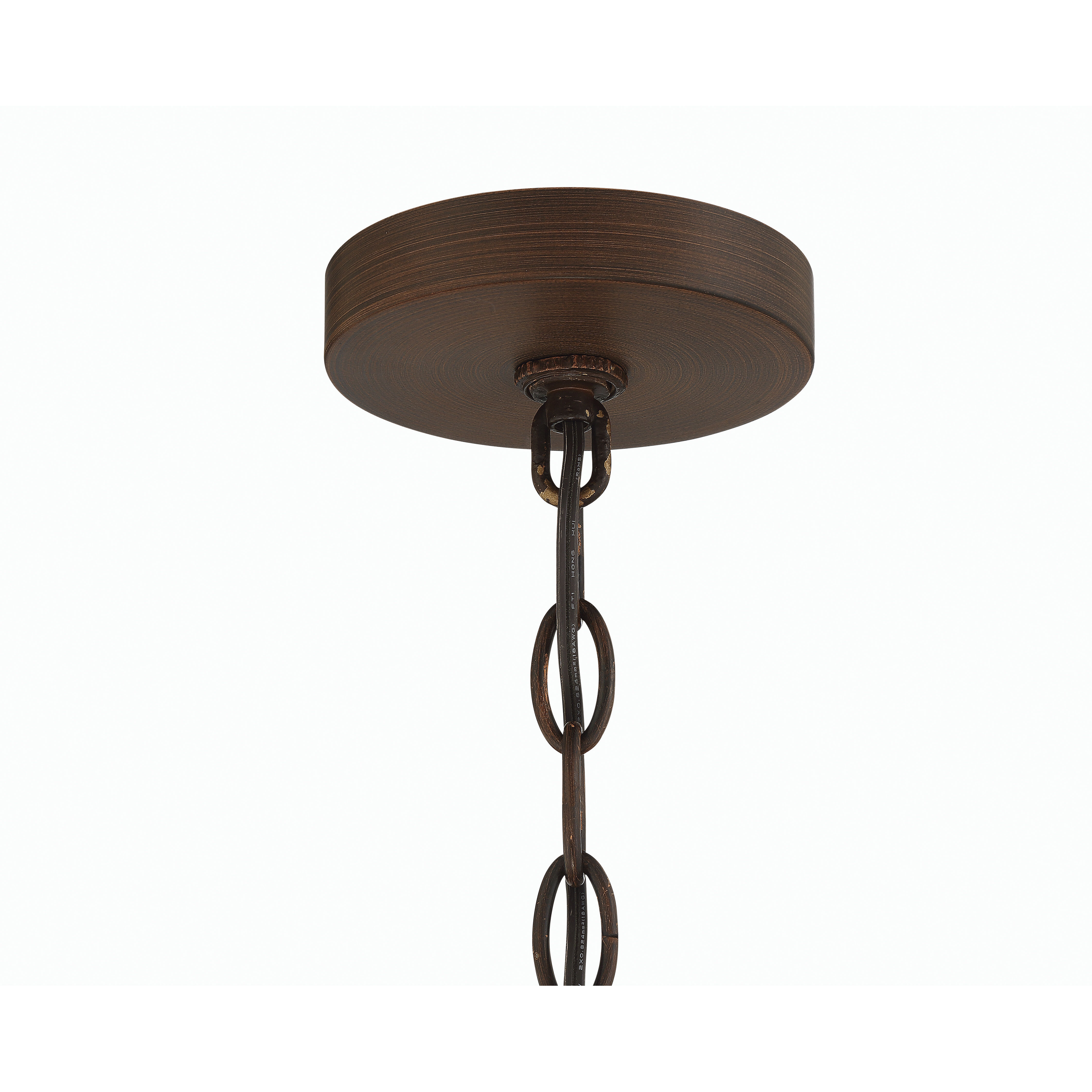 Aberdeen 4 Light 14 inch Natural Wood/Aged Bronze Brushed Foyer Light Ceiling Light