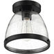 Lodie 1 Light 10 inch Flat Black Flushmount Ceiling Light