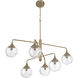 Reflection 6 Light 36 inch Premium Bronze Chandelier Ceiling Light