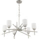 Cadence 6 Light 31.75 inch Satin Nickel Chandelier Ceiling Light