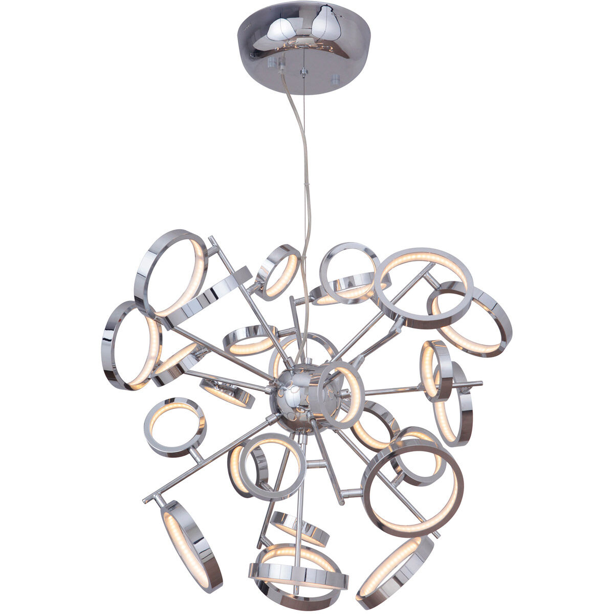 Mira LED 28.25 inch Chrome Chandelier Ceiling Light
