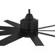 Champion 60 inch Flat Black with Flat Black/Flat Black Blades Ceiling Fan
