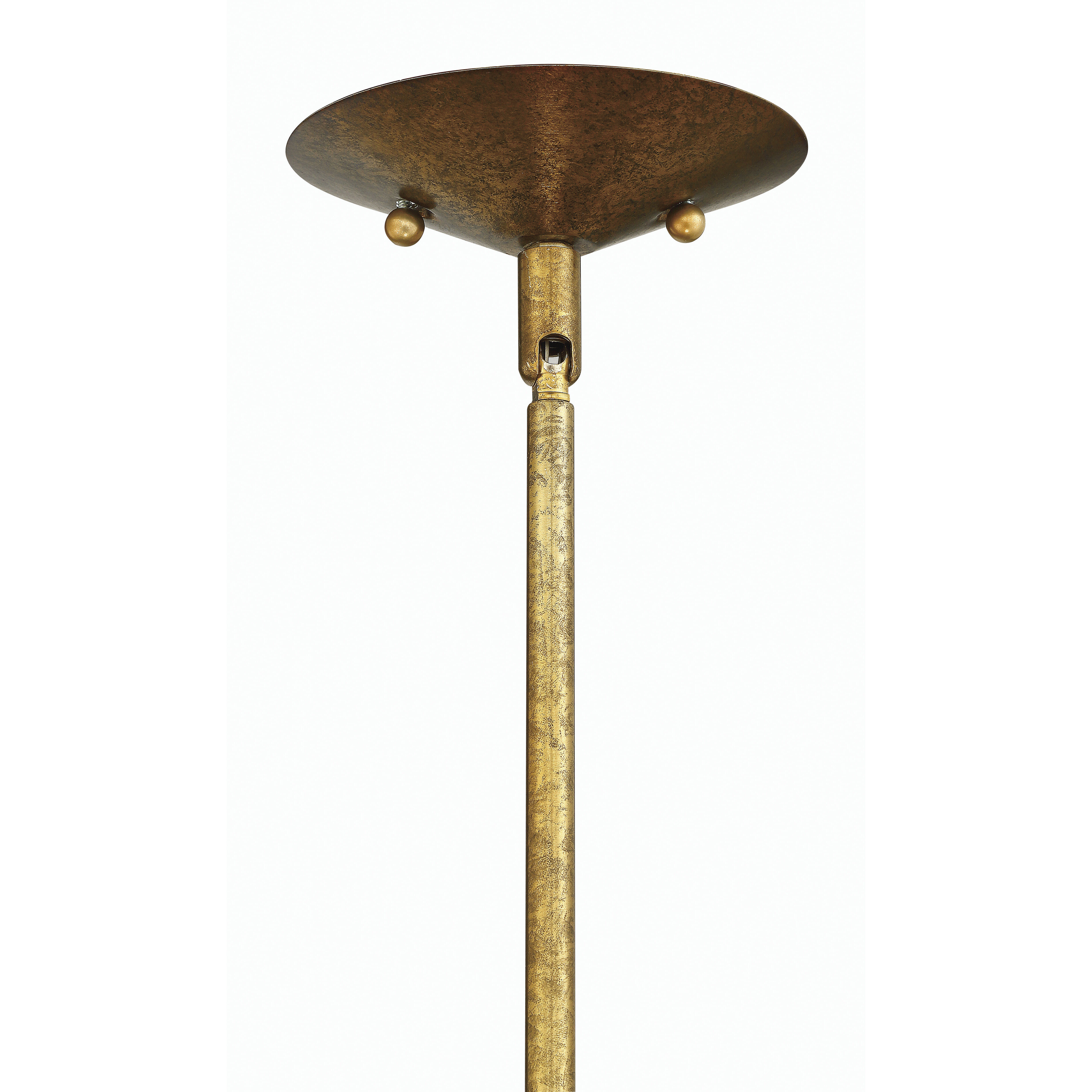 Orion 1 Light 6 inch Patina Aged Brass Mini Pendant Ceiling Light