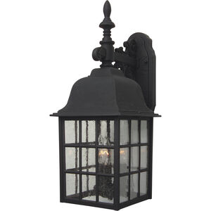 Grid Cage 3 Light 21 inch Textured Black Outdoor Wall Mount, Large