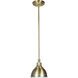 Timarron 1 Light 7.5 inch Legacy Brass Mini Pendant Ceiling Light