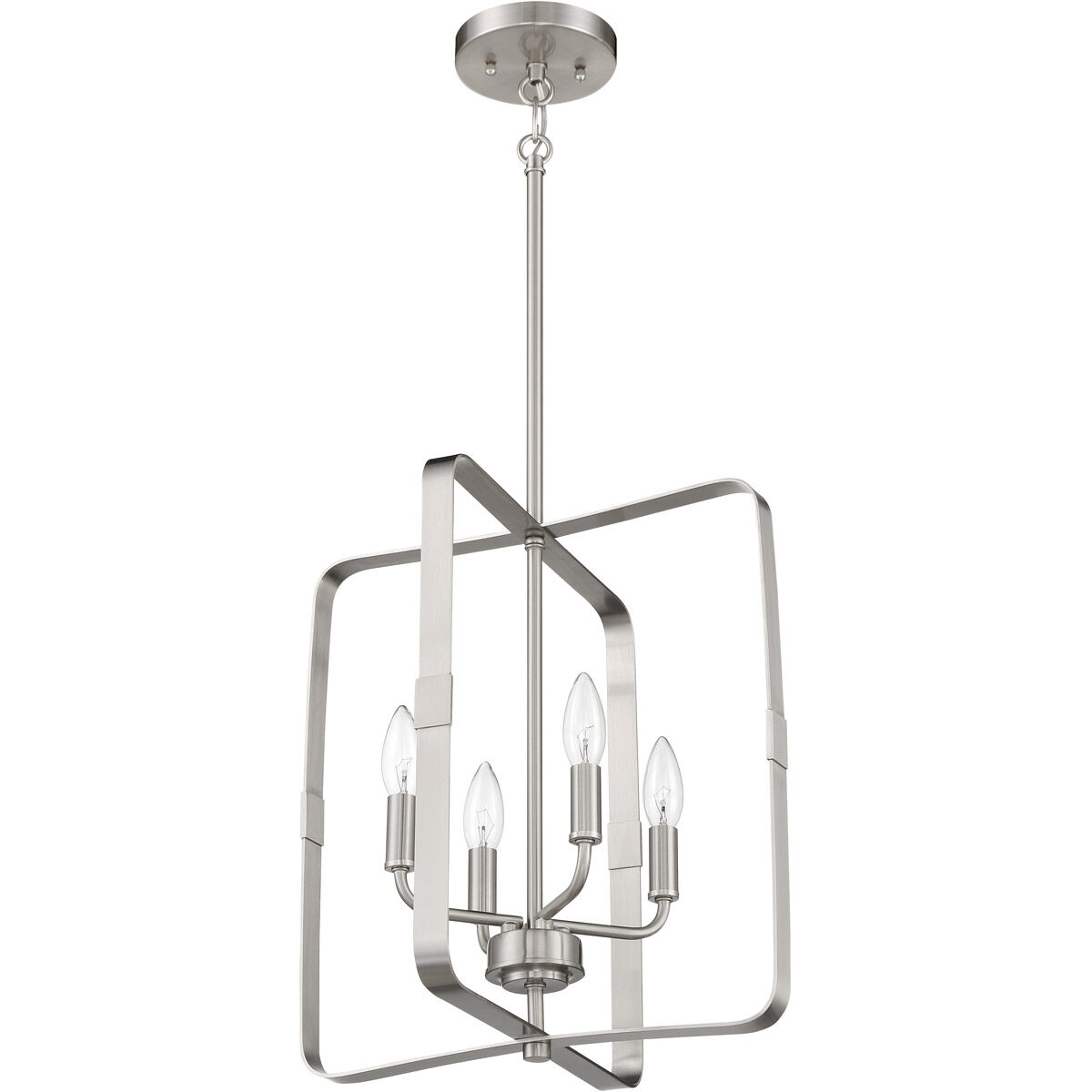 Stowe 4 Light 15 inch Brushed Polished Nickel Foyer Light Ceiling Light