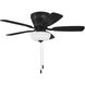 Wheeler 42 inch Flat Black with Flat Black/Greywood Blades Fan
