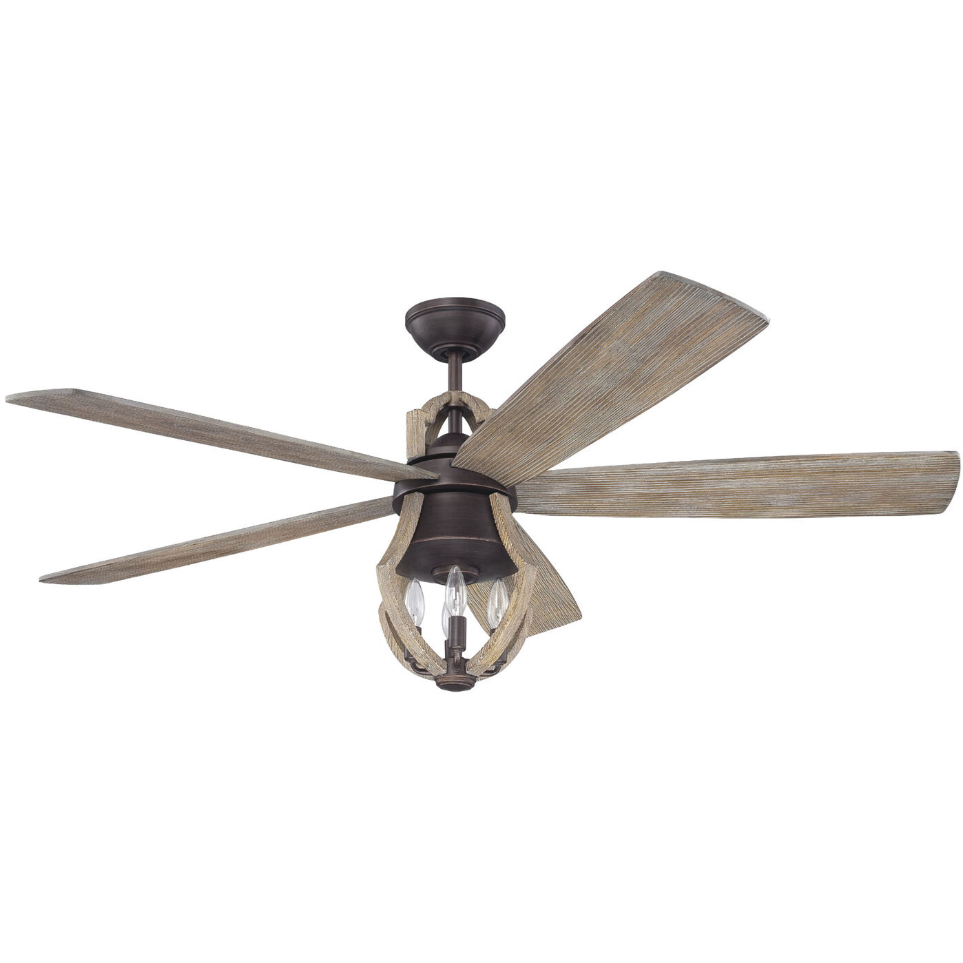 Craftmade WIN56ABZWP5 Winton 56 inch Aged Bronze Brushed with Weathered  Pine Blades Ceiling Fan