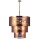 Mesh 12 Light 36 inch Satin Brass Pendant Ceiling Light