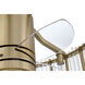 Reveal 24 inch Satin Brass with Clear Acrylic Blades Fandelier